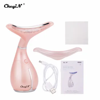 

Neck Skin Care Beauty Instrument LED Photon Vibration Neck Lifting Skin Tighten Anti Wrinkle Remove Massager Device