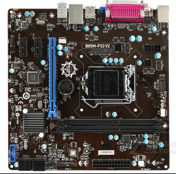 Материнская плата для MSI B85M-P33 V2 1150 B85 DDR3 100% протестирована полностью | Компьютеры и