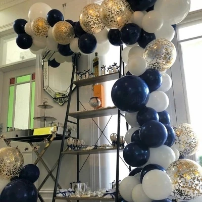 20 шт. 12 дюймов чернильно-синий латекс воздушные шары пластиковая полоска для воздушных шаров 5 м Свадебные украшения на день рождения воздушный шар аксессуары уплотнение