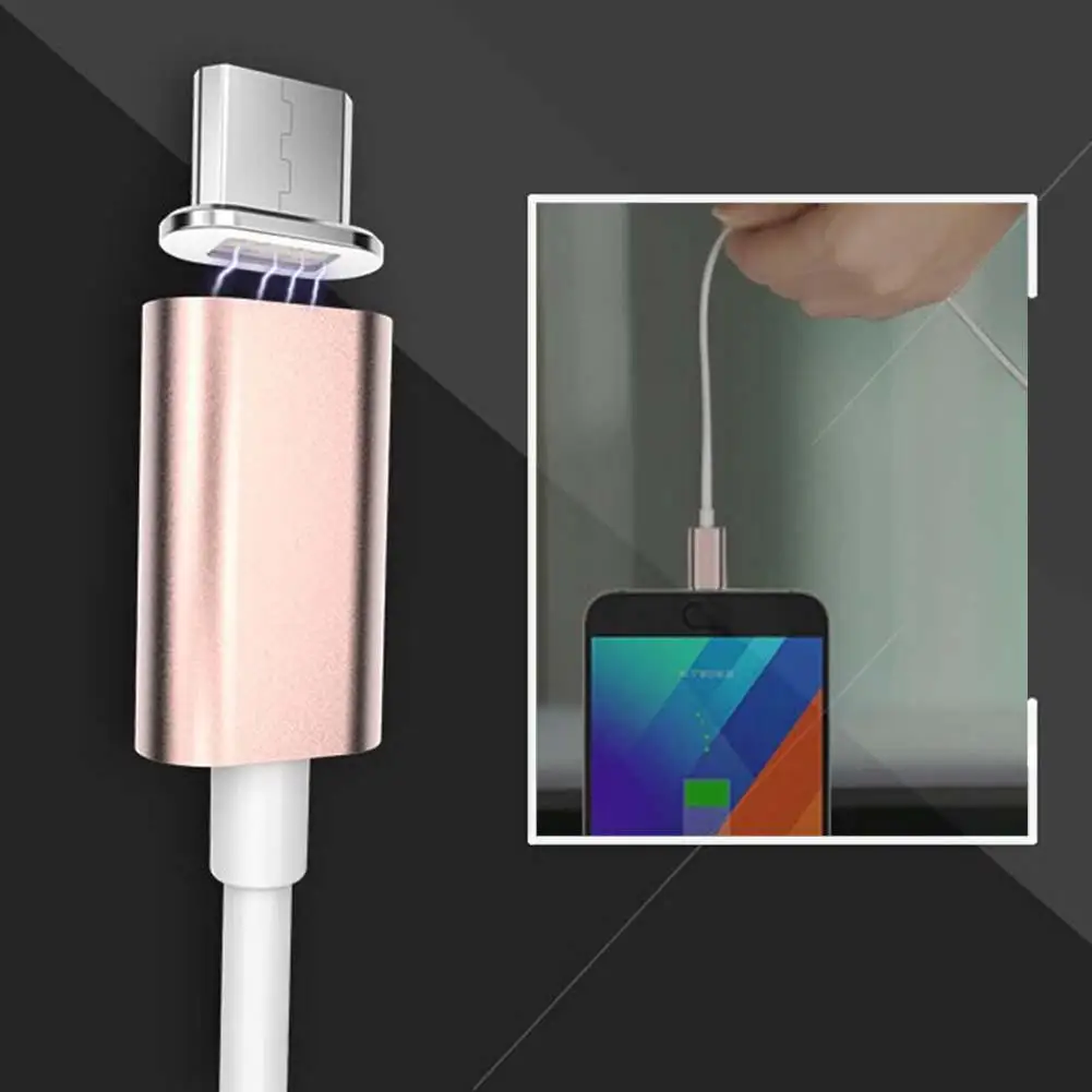 1 м легкий Магнитный Micro USB Зарядное устройство кабель, адаптер для зарядки и быстрой зарядки в плоской спиралевидной форме кабели для мобильных телефонов на Android samsung Xiaomi HUAWE - Цвет: Rose Gold