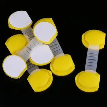 

5pcs Set Baby Child Kids Drawer Cabinet Lock Short Style Safety Lock Yellow