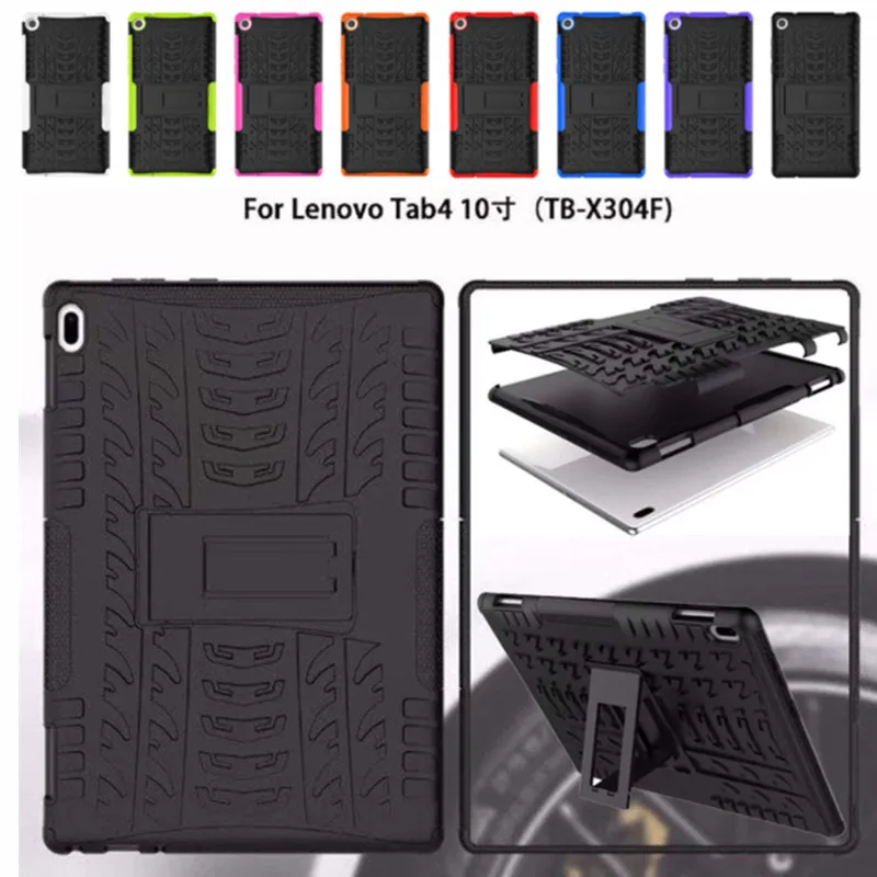 Противоударный чехол для Lenovo Tab4 10 армированный силиконовый с подставкой