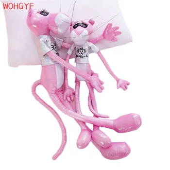 

60cm-160cm Big Lovely Children Gift Naughty Pink Panther Stuffed Toy Leopard Plush Doll Plaything Christmas Birthday Presents