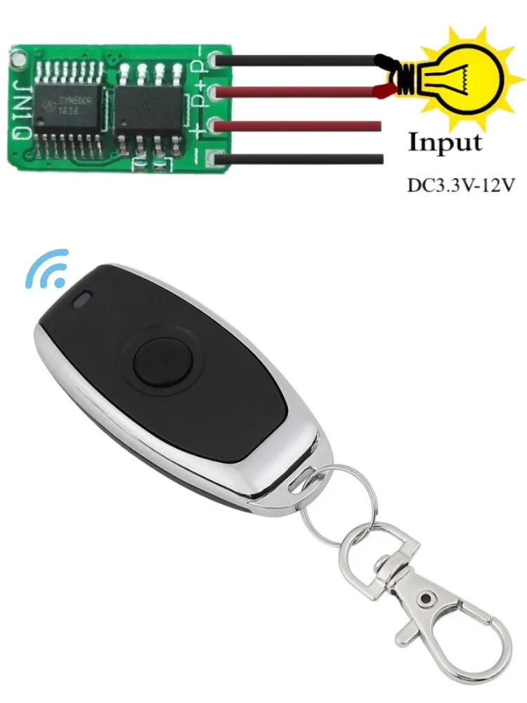 저전력 소비 무선 제어 시스템 DC 3.6V 3.7V 4.2V 4.5V 5V 6V 7.4V 9V 12V 미니 절전 원격 콘솔 스위치
