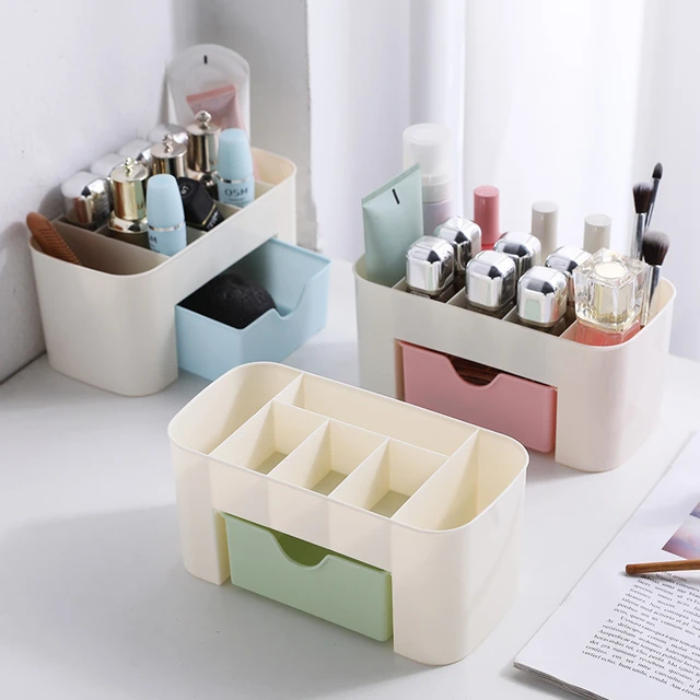 Caja organizadora para cosméticos y maquillaje