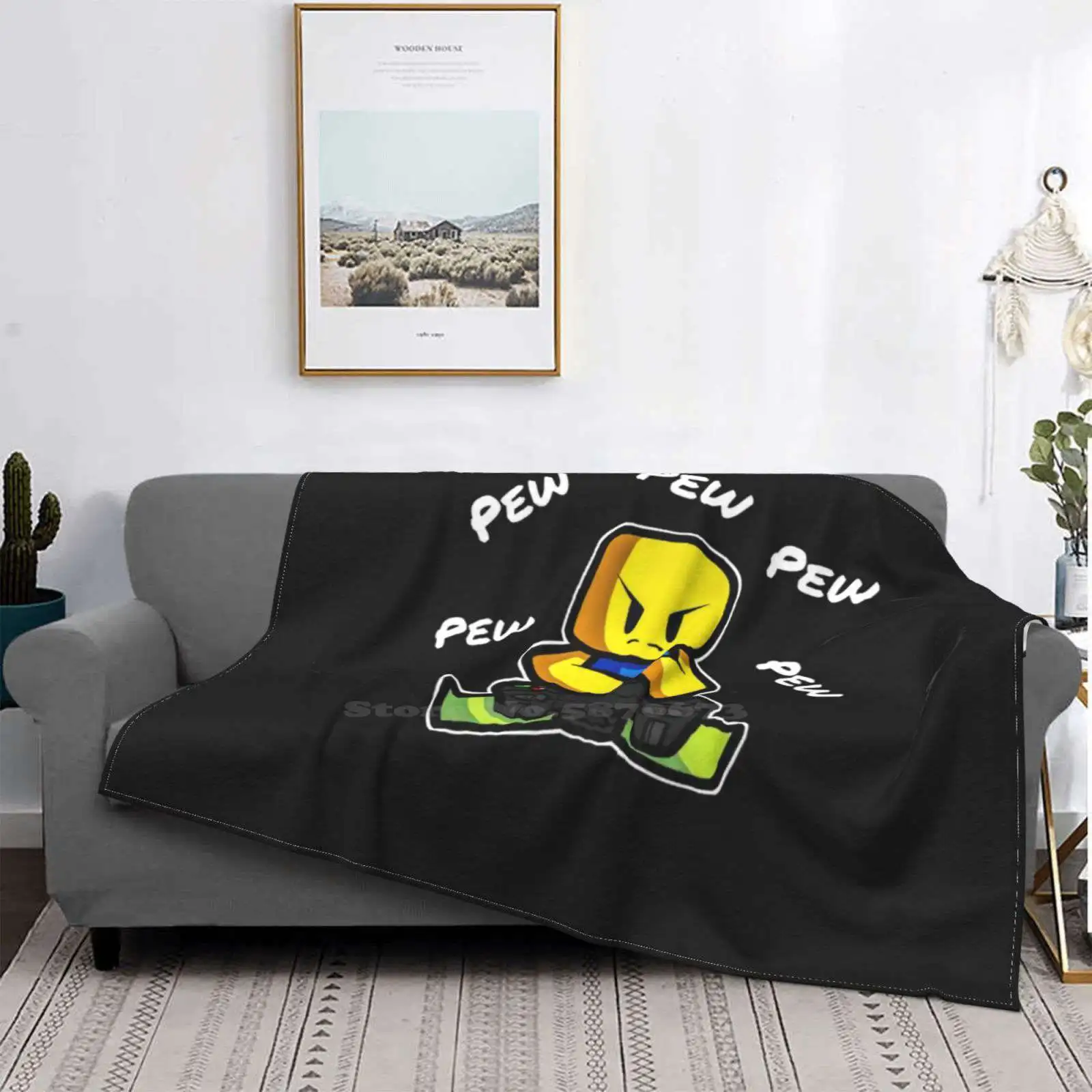 Cute Gaming Noob Gamer Noob Pew Pew Play Game Compleanno Soft Warm Light Thin Blanket Dab Dabbing Game Noob Heed Oof Game Block