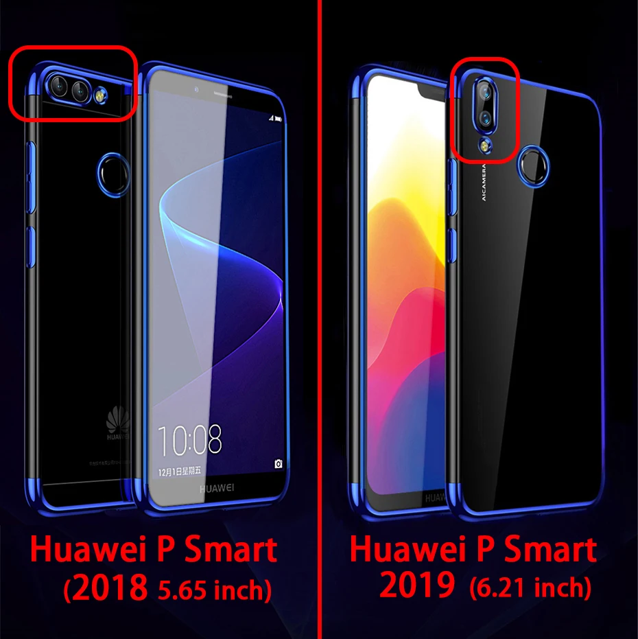 Huawei P Smart чехол, прозрачное покрытие, Мягкая силиконовая задняя крышка для huawei P Smart Plus P Smart Z Phone Coque