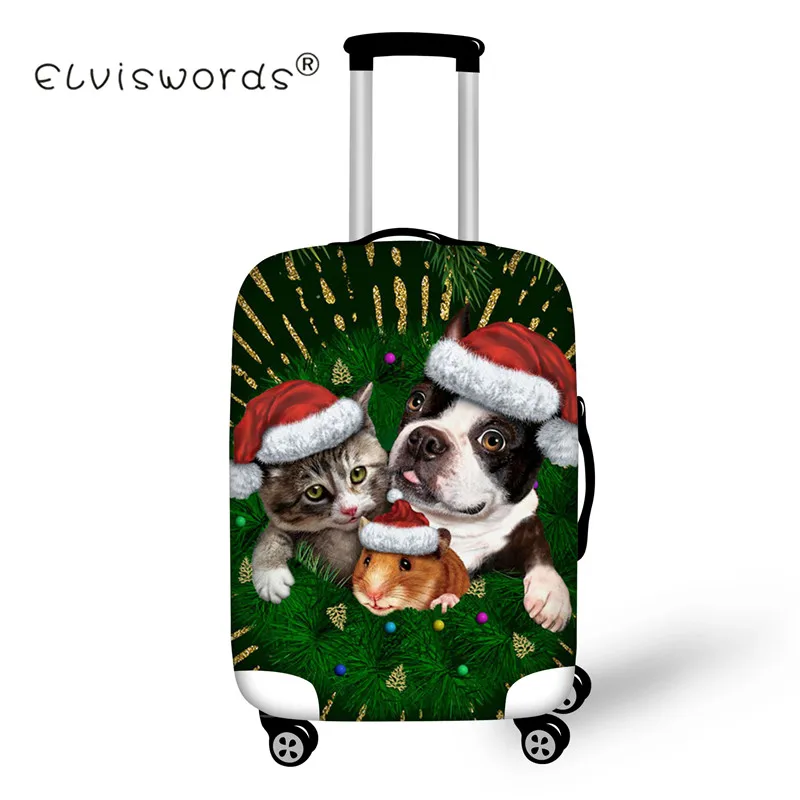 ELVISWORDS 3D с рождественским узором, защитный чехол для багажа, эластичный чехол для 18-32 дюймов, защитный чехол, Уродливый Рождественский - Цвет: 7