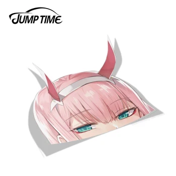 

Jump Time 13cm x11.3cm Darling in the Franxx BIG HEAD Anime Car Stickers Window Vinyl Car Styling Auto Motor Decals Accessories