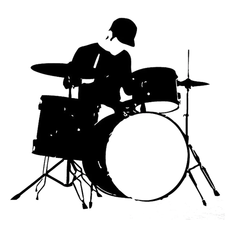 15cmx13cm Funny drummer Car Sticker Motorcycle Bumper Trunk Laptop