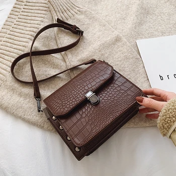 

Stone Pattern PU Leather Crossbody Bags for Women 2020 Simple Shoulder Handbags Women's Travel Branded Trending Hand Bag Bolso
