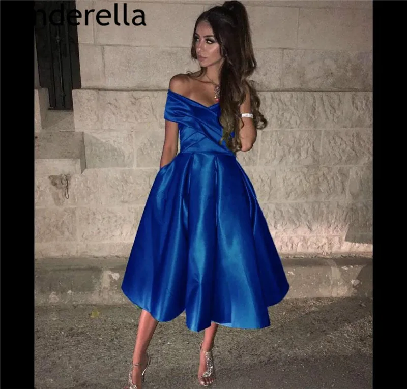 Короткие платья для выпускного вечера robe de soiree с v-образным вырезом и открытыми плечами, мини-трапециевидные атласные платья для выпускного вечера на молнии сзади, vestidos de fiesta de noche