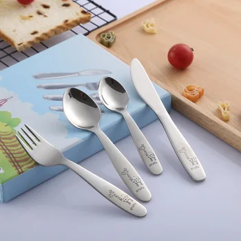 

Exquisite Packaging Dinnerware Set,Stainless Steel Knife Spoon Fork Chopsticks Tableware,Gift for Child Cute Dining Appliance
