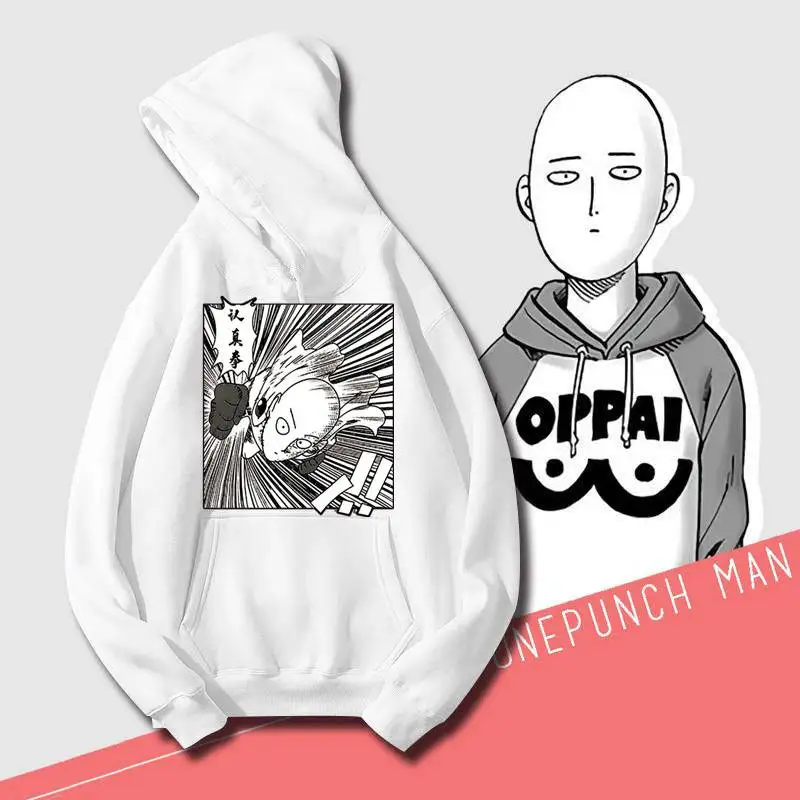 

Anime One Punch man Saitama Oppai Hoodie Sweatshirt Hoodie Hoodies Men Long Sleeve Cosplay Costume Streetwear Pullover Hoodies