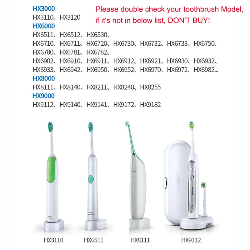 Белая зубная щетка для Philips Sonicare HX6100 дорожная зарядка Flexcare Heathy подходит HX8111 HX8141
