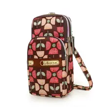 Сумки через плечо для женщин, модные сумки из ткани Оксфорд, женская наплечная сумка с принтом, маленькая сумка для телефона, сумка-тоут, сумка-мессенджер