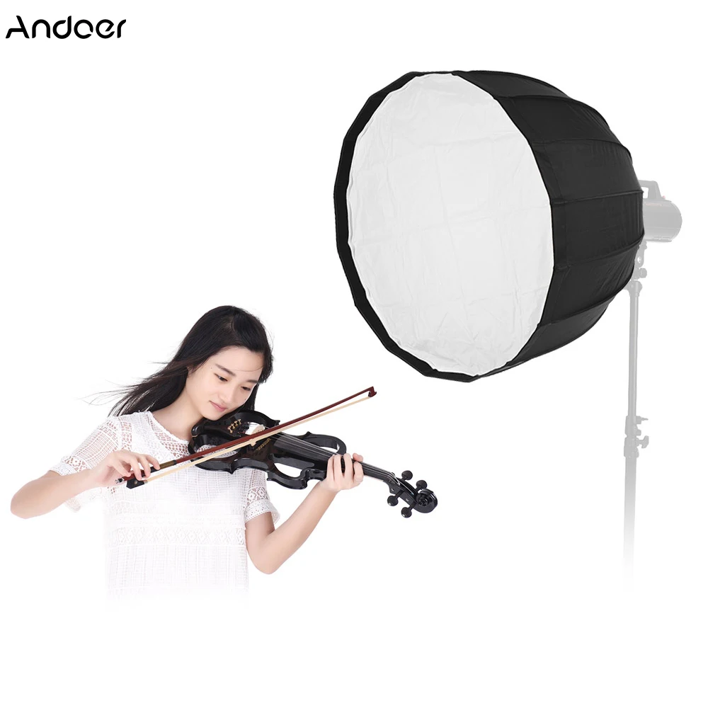 

60/90cm 16 Rods Portable Deep Parabolic Umbrella Softbox for Bowens Mount Studio Flash Light for Aputure COB 120D COB Softbox