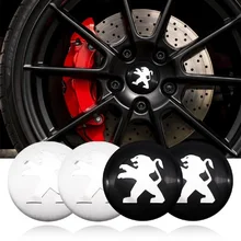 

4Pcs 3D Tire Emblem Sticker Car Wheel Center Hub Cover For Universal Car Peugeot 206 207 307 3008 2008 308 408 508 301 208