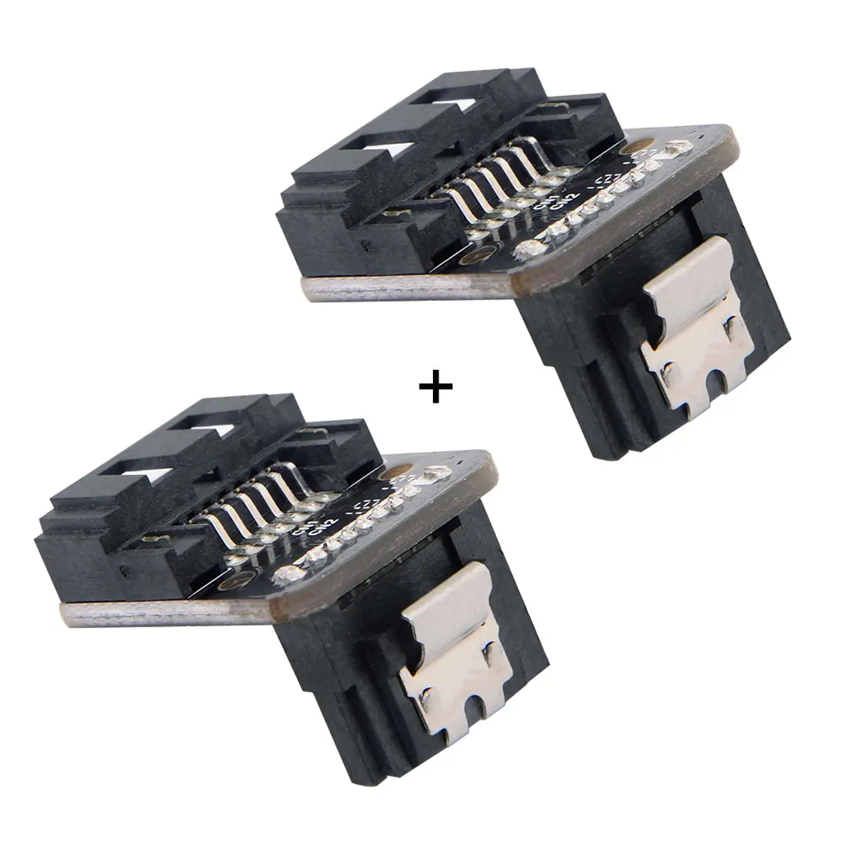 

7Pin SATA Converter Male to Female Up 90 Degree Angled 7pin Adapter Mainboard Motherboard for Desktops SSD HDD