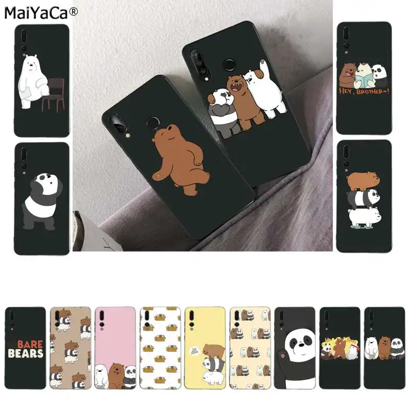 

MaiYaCa we bare bears miniso Smart Cover Soft Shell Phone Case for Huawei P10 lite P20 pro P20lite P30pro mate 20pro mate20 lite