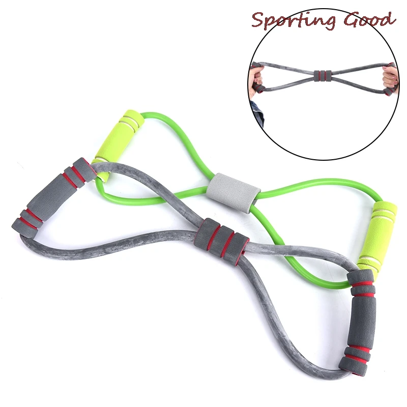 New Gym 8 Word Elastic Band Chest Developer Rubber LOOP Latex Resistance Bands Fitness Equipment Stretch Yoga Training Crossfit