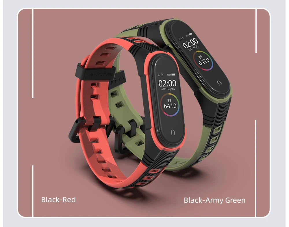 Ремешок Mi Band 5 Новый стиль для 5/4/3 спортивный силиконовый браслет Band5 Смарт часы