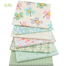 Chainho, 7 шт./лот, саржевая хлопковая ткань с цветочным принтом, Лоскутная Одежда для шитья своими руками, стеганый материал для детей и малышей, 40x50 см