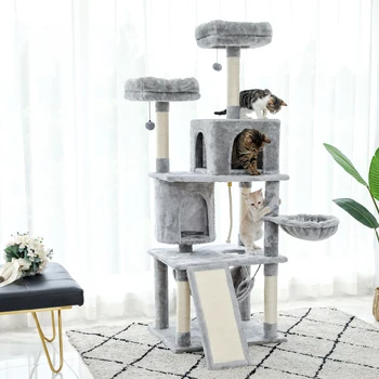 Domestic Delivery Cat Climbing Frame Cat Scratching Post Tree Scratcher Pole Furniture Gym House Toy Cat Jumping Platform 1