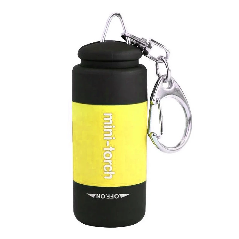 

USB rechargeable portable torch LED mini flashlight , with key ring Pocket flashlight built-in lithium battery