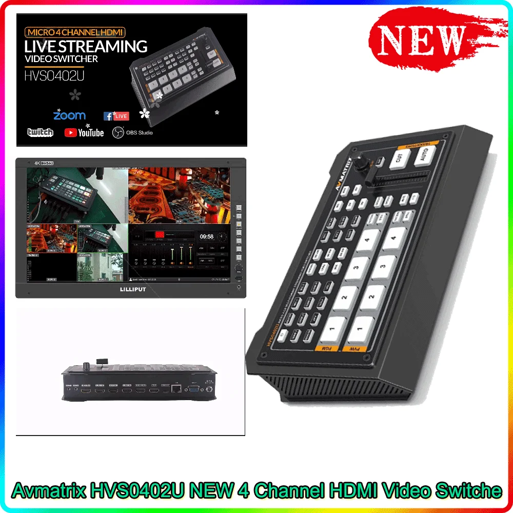 Avmatrix Hvs0402u Micro 4 Channel Hdmi-compatible Live Streaming Video ...