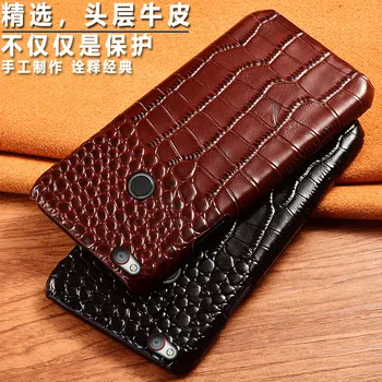 

Top Genuine Cow leather Phone Back Case Cover For ZTE Nubia Z11 Mini S Max Crocodile Grain Case Luxury Cover For Z11 Mini S Max