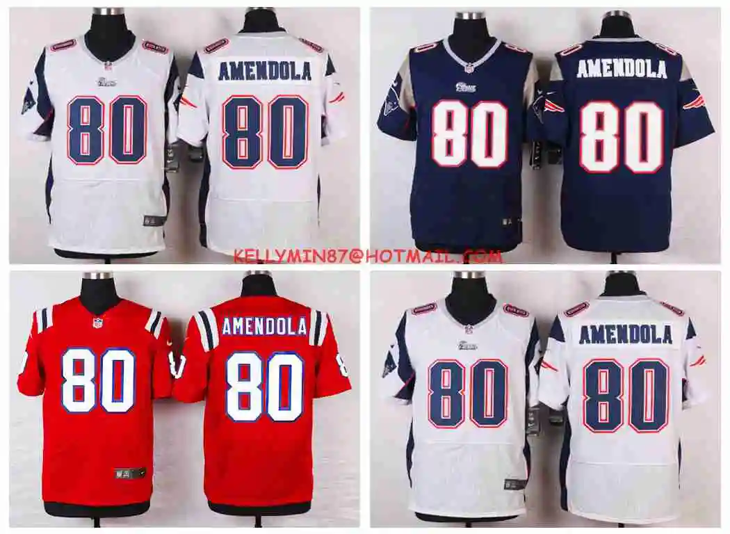 Stitiched, high quaityly, Новая Англия Денни Амендола для мужчин Джерси
