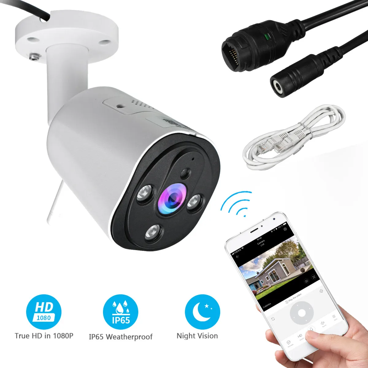 

HD1080P Surveillance Wireless WIFI IP Camera Outdoor Home Security IR Night Vision Intelligent Auto Tracking Baby Monitor