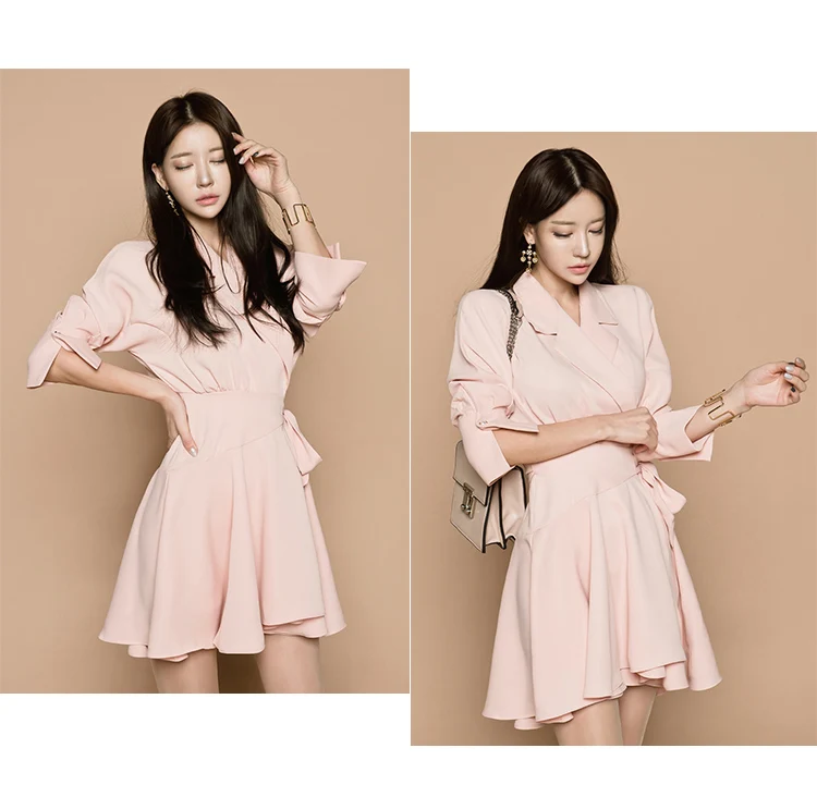 2022 فستان ربيعي نسائي فستان كاجوال أنيق تصاميم كوريه جديد فساتين العيد لعام