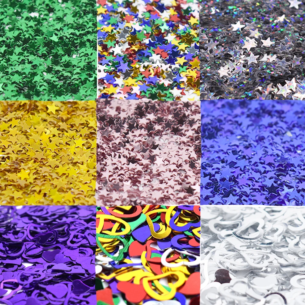 

Glitter Stars Heart Confetti Sprinkles Table Decoration Sparkle Confetti For Birthday Baby Shower Wedding Valentine's Day Party