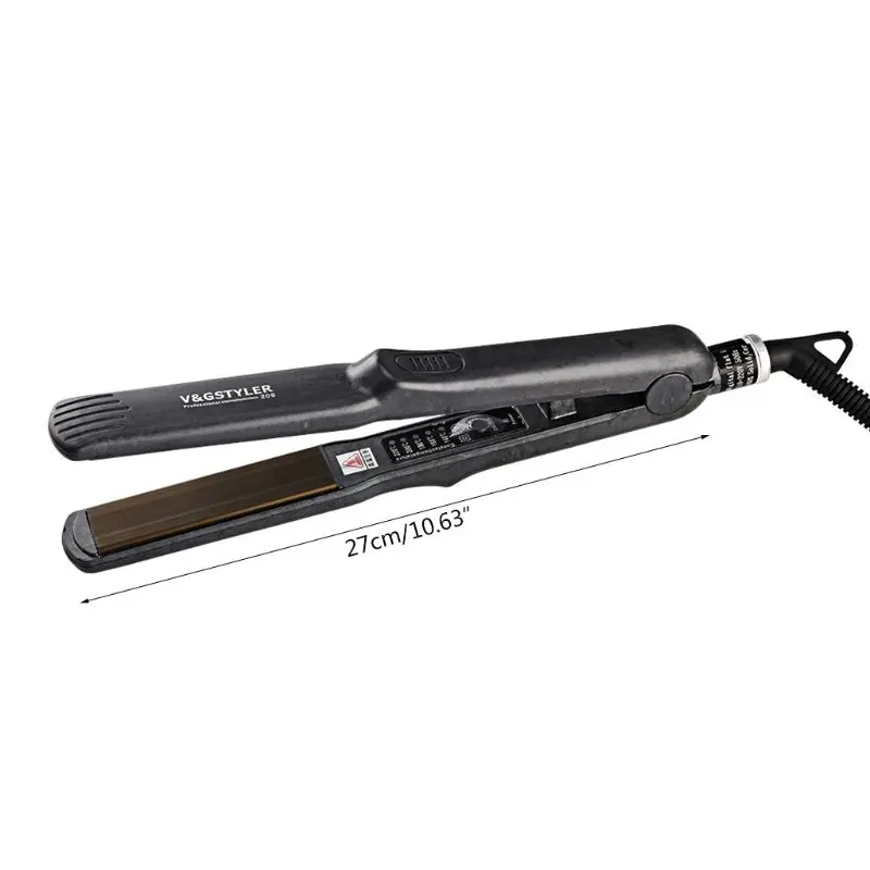

Electric Hair Straightener Corrugated Crimper Waves Straightening Flat Iron Styling 5 Levels Adjustable Temperature Control