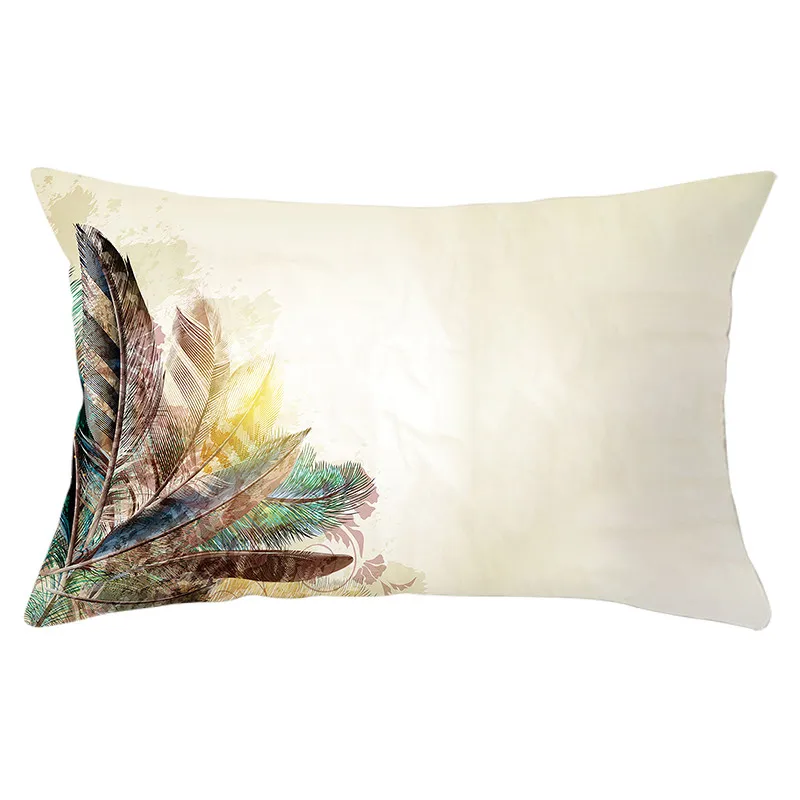 Fuwatacchi красочная наволочка для подушки с принтом в виде перьев, наволочка с цветочным рисунком для дома, спальни, дивана, автомобиля, декоративная наволочка, 30 см* 50 см
