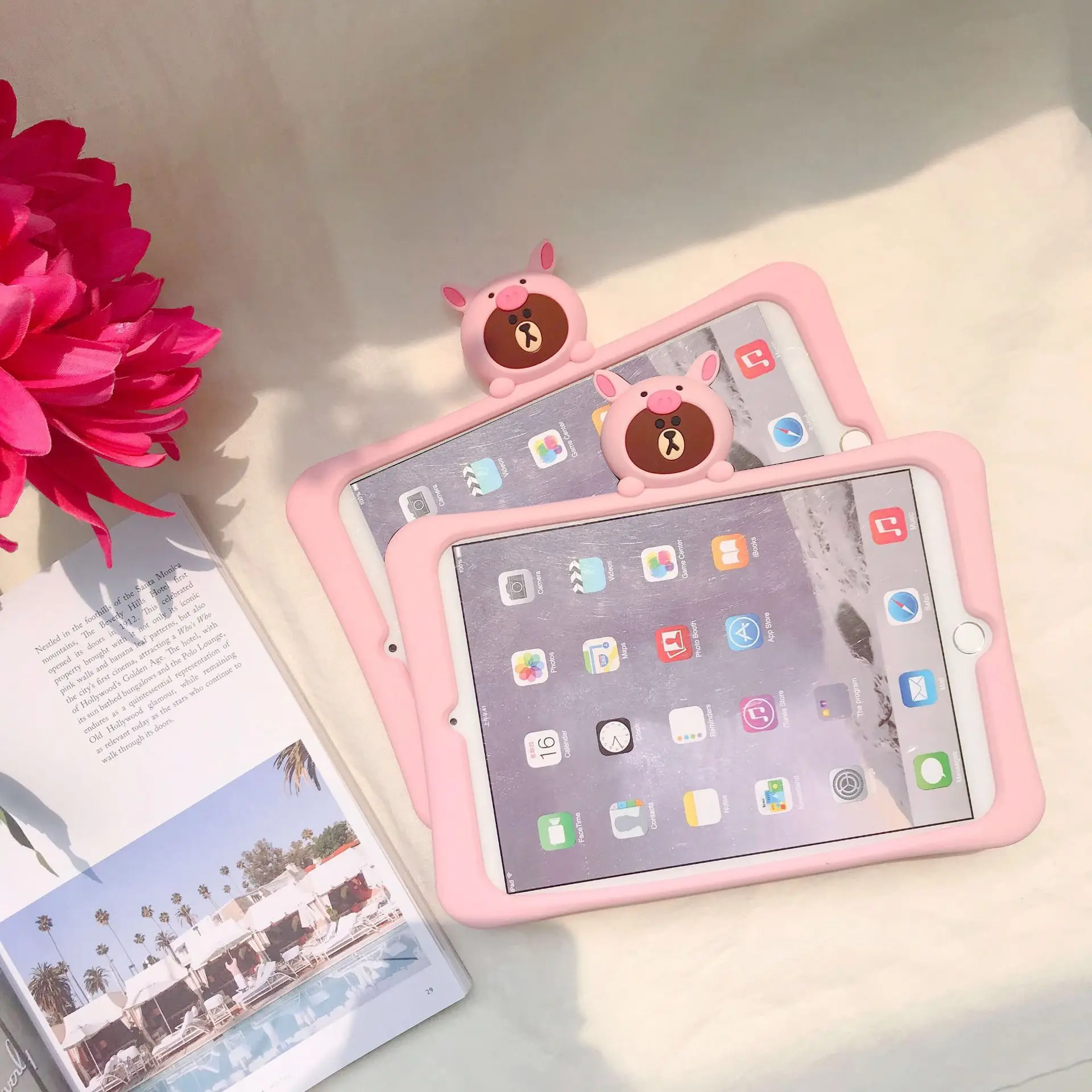 Планшет силиконовый чехол с подставкой для Планшеты ipad Mini1 на возраст 2, 3, 4, 5, ipad air 2 3 pro 10,5 Мультфильм защитный чехол для ipad 2, 3, 4 18 9,7