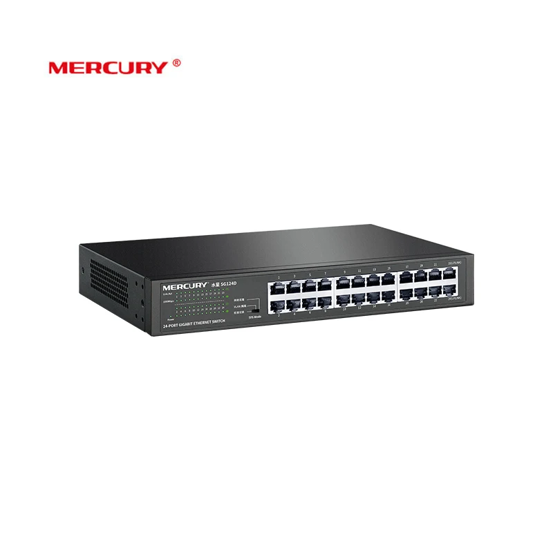 MERCURY 24 Порты и разъёмы Сталь гигабитный коммутатор 10/100/1000 Мбит/с стоечный переключатель выключатель сети наблюдения с настраиваемым потоком воздуха, клон kayfun Vlan изоляции(SG124D