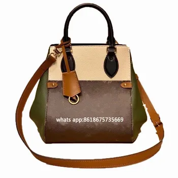 

Brown handbag 2020 ladies fashion designer diagonal bag top quality bucket bag leather shoulder strap brown65