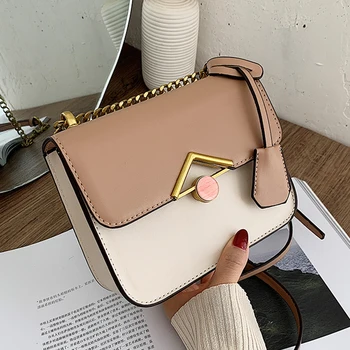 

High Quality Solid Color PU Leather Crossbody Bag for Women 2020 New Small Luxury Handbags Women Bags Designer Flap Shoulder Bag