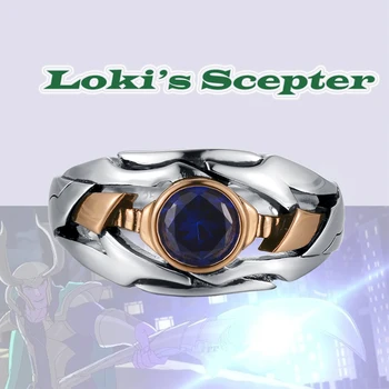 

Marvel The Avengers Infinity Mind Stone Loki Scepter 925 Sterling Silver Ring