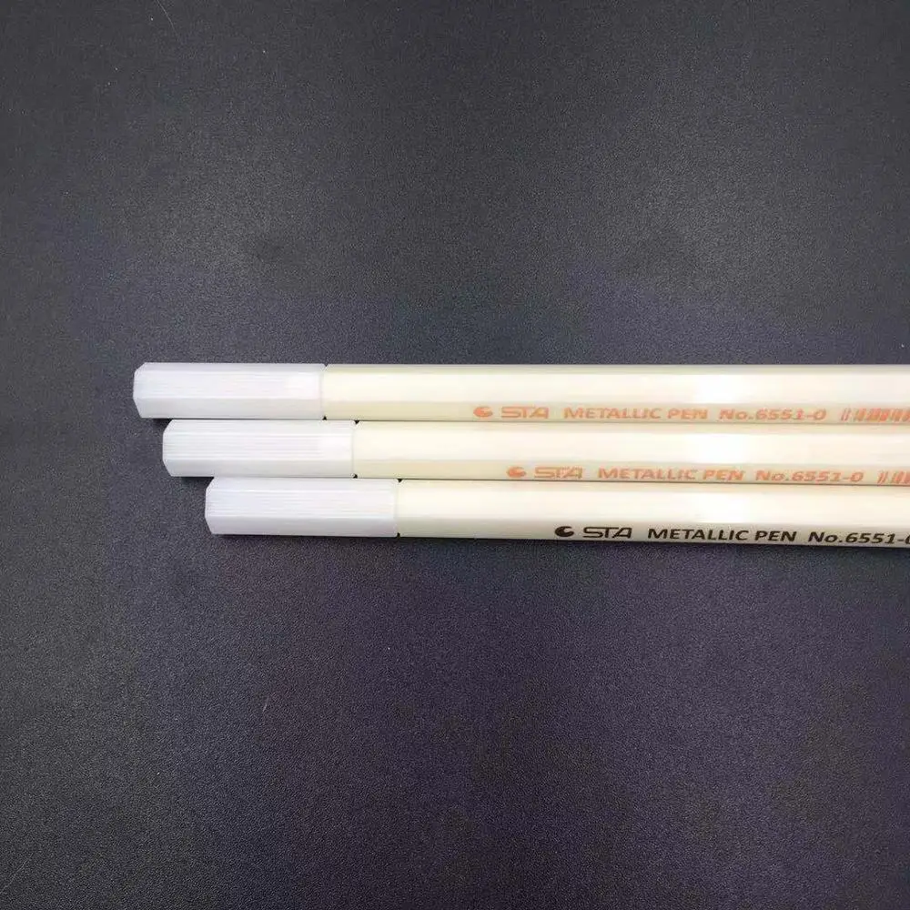10 цветов STA металлические цветные чернила Вода Мел Ручка для скрапбукинга фотоальбом рисунок вода цвет художественный маркер гелевые ручки канцелярские - Цвет: white 6551-0