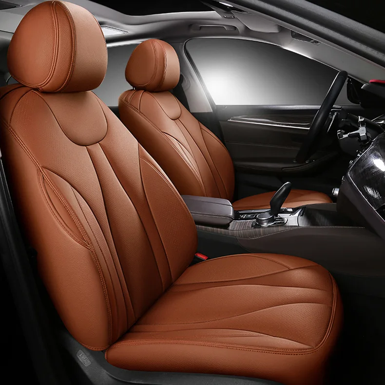 

custom cowhide Leather car seat cover 7 seats for Volkswagen Sharan Multivan Caravelle Atlas Teramonte Touran Cars accessories