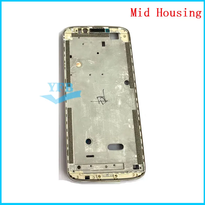 Gold Mid Housing 10 шт. для Motorola Moto G6 Play lcd металлическая пластина боковая рамка средняя рамка Передняя рамка полный корпус части - Цвет: Gold Mid Housing