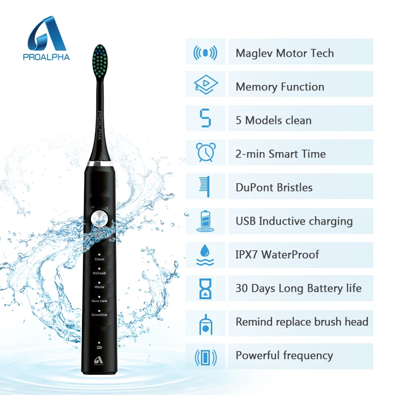 Proalpha Upgrade Electric Toothbrush heads Ultrasonic Toothbrushes with Sonic Replacement Tooth Brush Cepillo Dental Oral Hygien Proalpha Upgrade Electric Toothbrush heads Ultrasonic Toothbrushes with Sonic Replacement Tooth Brush Cepillo Dental Oral Hygien