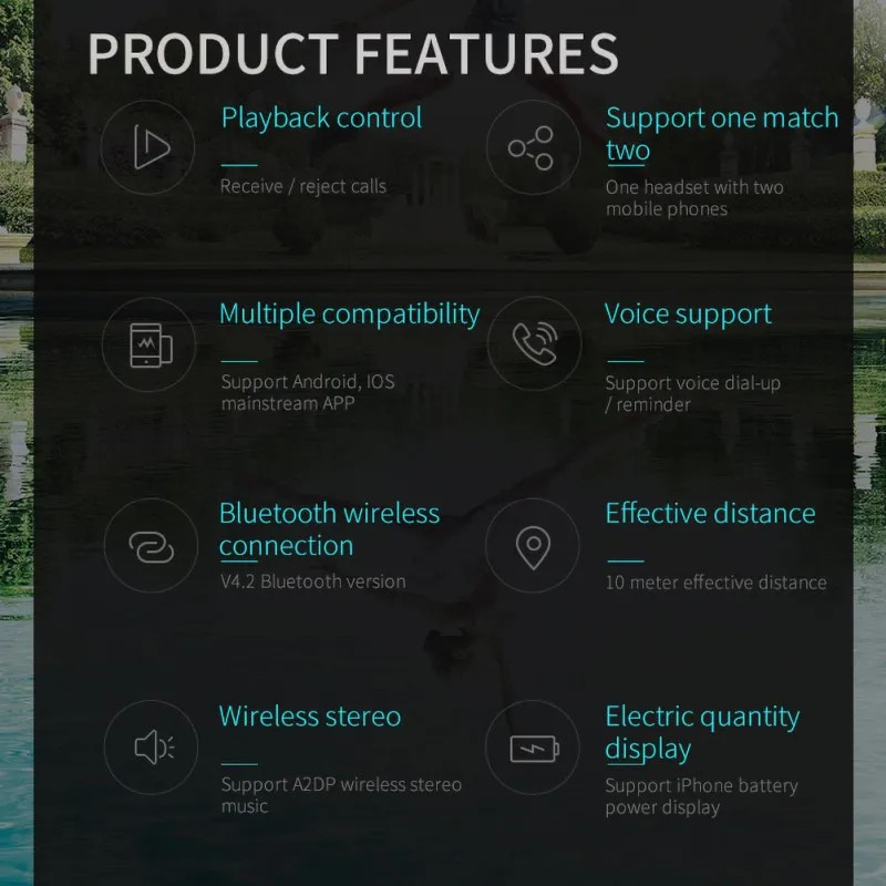 Bluetooth наушники Лучшие Беспроводные спортивные наушники водонепроницаемые HD стерео наушники с защитой от пота для спортзала