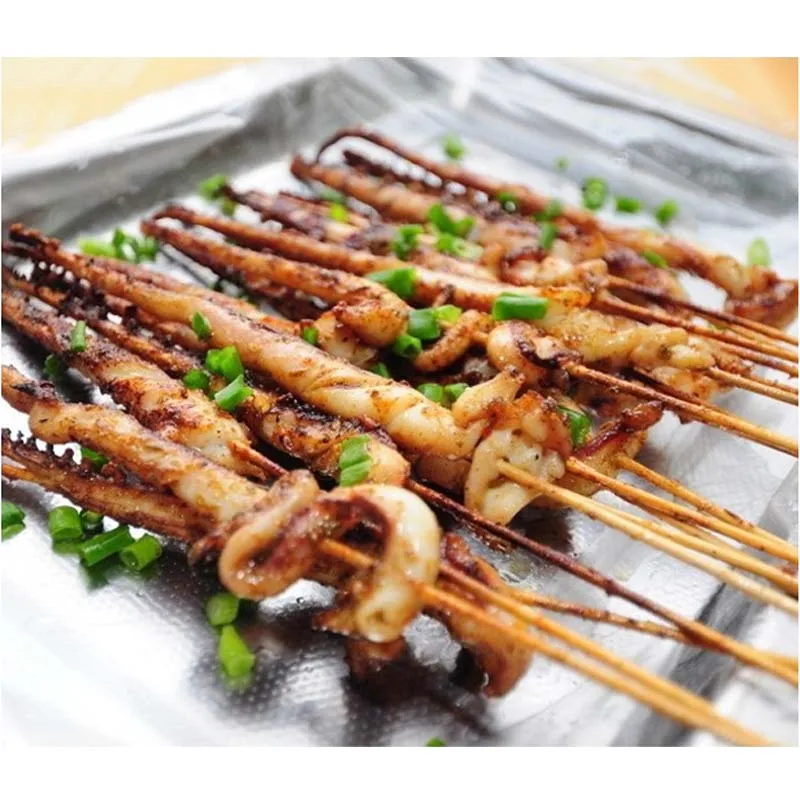 Disposable Wood Sticks Barbecue Tools Natural BBQ Bamboo Skewers for Shish Kabob Grill Fruit vegetable