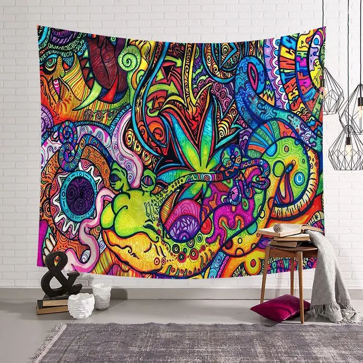 

New Polyester Hippie Mandala 3D Tapestry Abstract Art Wall Hanging Tapestry Dormitory Family Bedroom Living Room Decorcraft 001