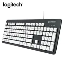 Logitech K310 моющийся Водонепроницаемый проводной USB черный ПК ноутбук игровая клавиатура полный корпус моющийся